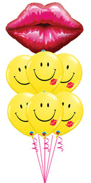 A Smile & A Kiss,Red Kissy Lips Bouquet.