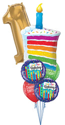 Any Single Age Birthday Balloon Bouquet.