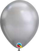 Silver Chrome Latex Balloons.