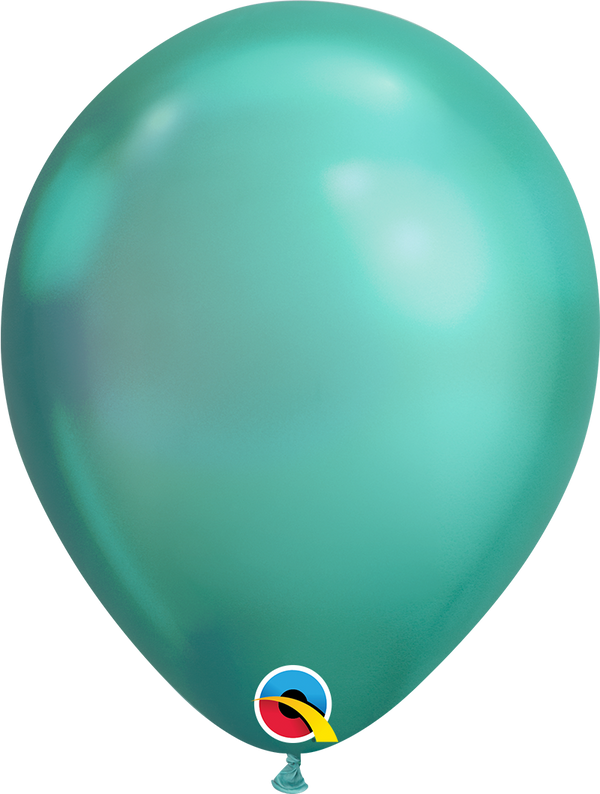 Green Chrome Latex Balloons.