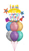Chrome Birthday Candles Balloons
