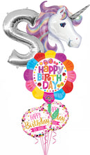 Pastel Unicorn any Letter Birthday