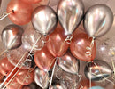 Chrome and Confetti Latex Balloons FOR CEILING- 25 Nos