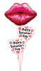 Big Red Kissy Lips Valentines Day Balloons