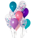 Mermaid Theme Confetti balloons with weight