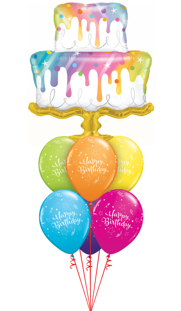 Drip Cake Birthday Balloons