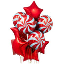 Candy Christmas Star Red Foil Bunch 10pcs with weight