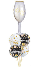 New Year Cheers and Metallic Dots