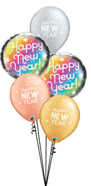 New Year Prismatic Balloon Bouquet