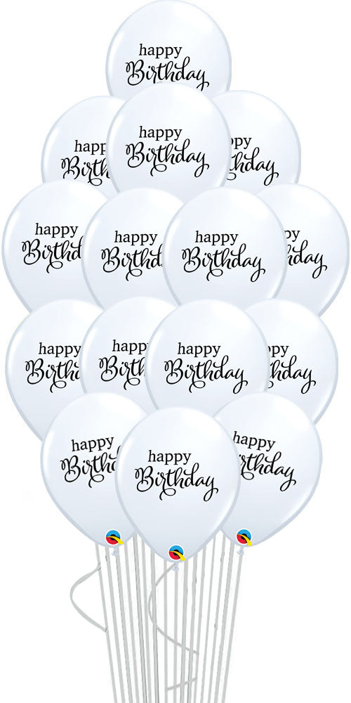 Simply Birthday Balloons 15pcs with weight