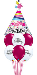 Happy Birthday Sparkle Banner Classic Balloon Bouquet