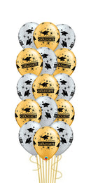 15 Assorted Congratulations Graduate Caps Balloon Bouquet