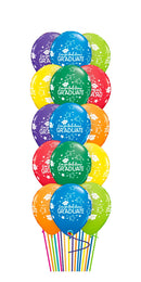 15 Assorted Congratulations Graduate Star Balloon Bouquet