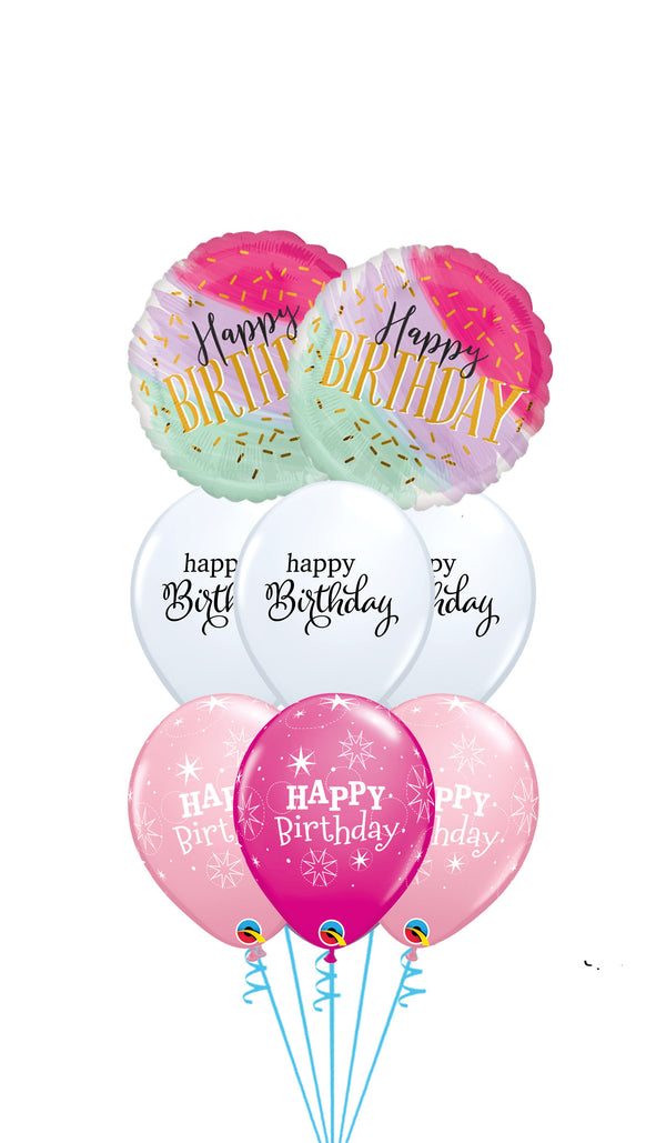 Water Color Sparkling Simply Birthday Bouquet
