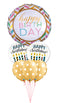 Pastel Celebration Birthday Candles Gold Big Dots Bouquet