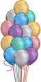 15,Assorted Chrome balloons Bouquet.