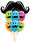 Smile Face Mustache Balloons