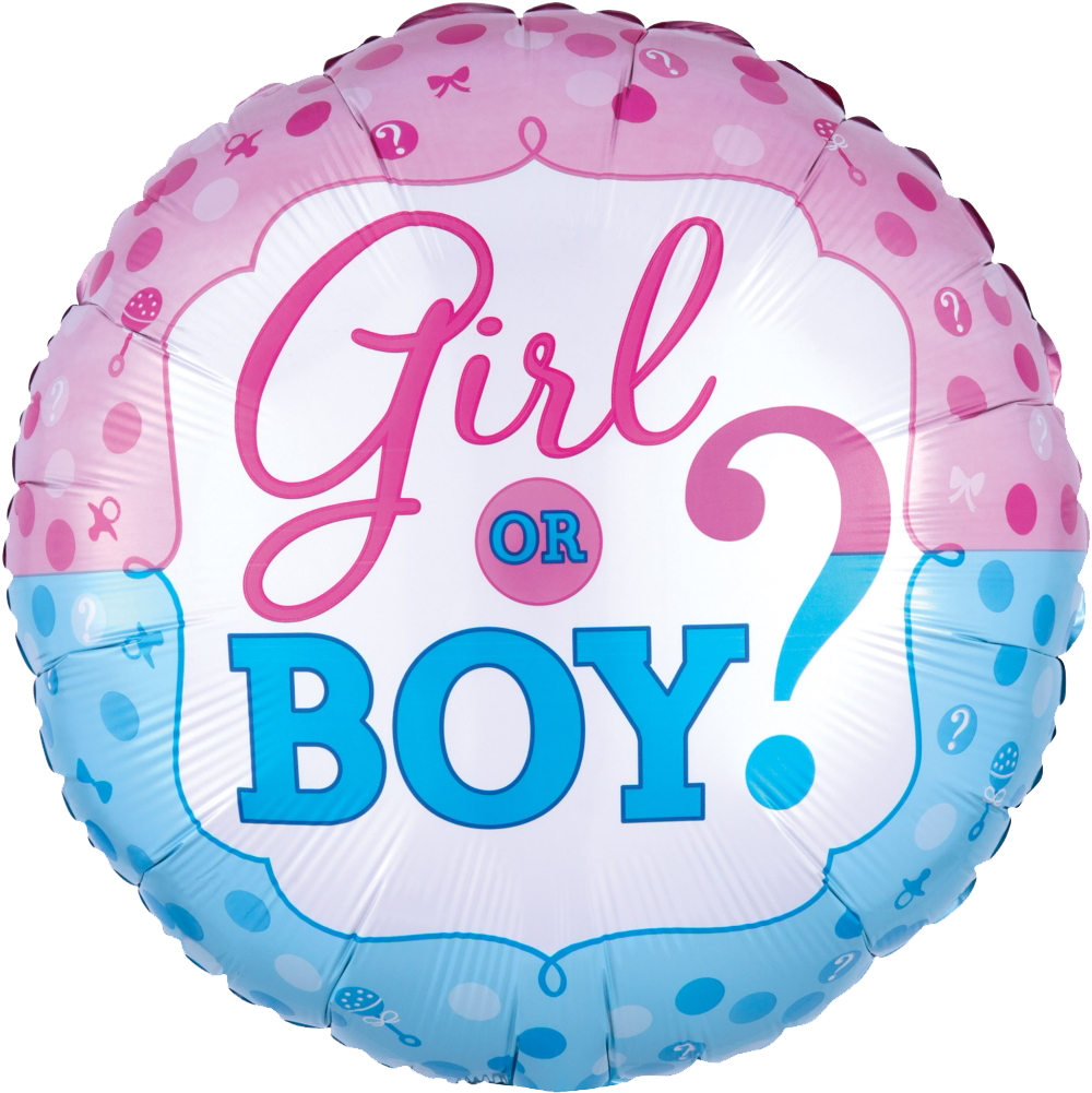 Gender Reveal Foil Balloon NOT POSSIBLE TO PUT CONFETTI INSIDE