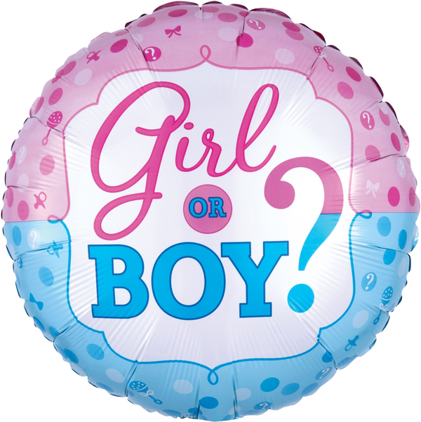 Gender Reveal Foil Balloon  - NOT POSSIBLE TO PUT CONFETTI INSIDE