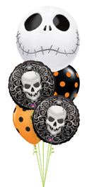 ORBZ Jack Skellington Skull Balloon Bouquet With Weight