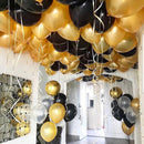 Classy Black and Gold Balloon Decor