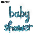 Script Baby Shower BLUE Air-Filled - Air-Filled - NON FLYING / NO HELIUM