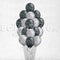 Elegant Black Sparkle Chrome Silver Birthday Balloon Bouquet - 15count