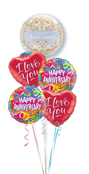 I Love you, Anniversary with Happy Anniversary Classic