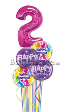 Any Single Number with Happy Birthday Balloons