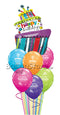 Funky Birthday with Colorful Assorted Balloon Bouquet