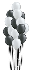 15Pcs Metallic Silver & Black Bouquet with weight