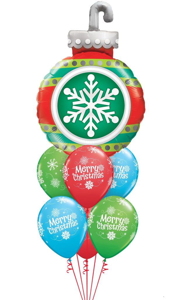 Very Merry Christmas Ornaments  Balloon Bouquet