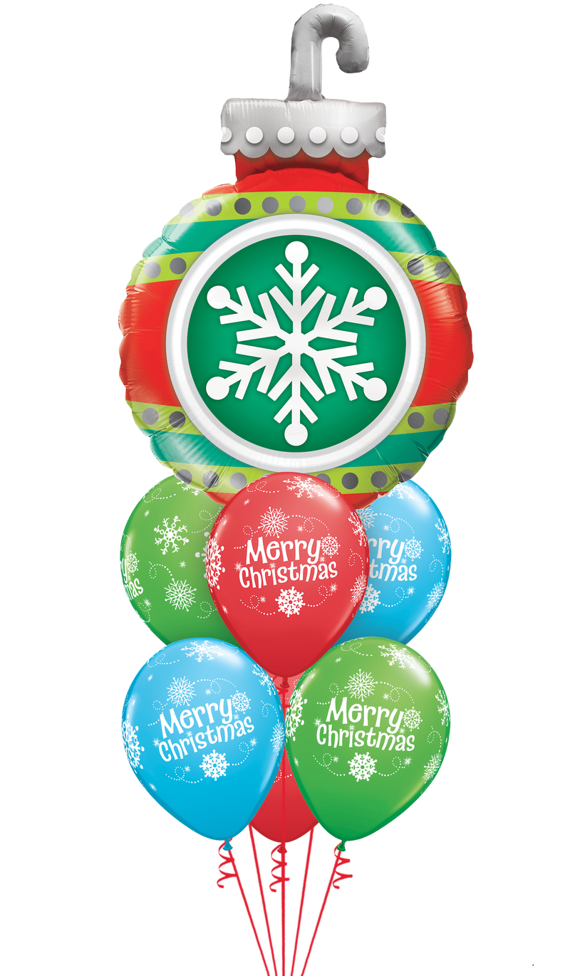 Very Merry Christmas Ornaments  Balloon Bouquet