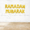 16" Ramadan Mubarak Alphabet Foil Balloons Banner - GOLD - Air-Filled - NON FLYING / NO HELIUM