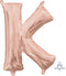 16inch Letter K Rose Gold - NON FLYING  Air-Filled Only