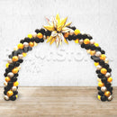 8meter Classic Golden Silver & Black StarBlast Balloon Arch - 3DAYS NOTICE - Not Possible For Delivery