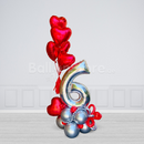 Any Number Love Heart Balloon Arrangement