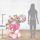Girl Custom Text Balloon Arrangement BEST for ROOM DECOR / MIDI For Table / PILLAR for ENTRANCE)