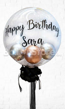 20inches Personalized Clear Bubble Balloons with Balloon Stuff inside PRE-ORDER 1DAY In Advance
