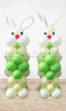 Easter Bunny Balloon Pillar - Set of 2 Pillar  PRE-ORDER 1DAY In Advance