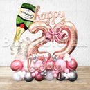 Any Two Number Bubbly Classic Cheers Balloon Arrangement PRE-ORDER 1DAY In Advance