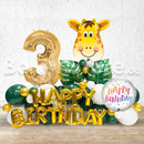 Any Number Jungle Safari Birthday Balloon Arrangement