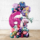 Any Number Enchanted Mermaid Birthday Balloon Arrangement PRE-ORDER 1DAY In Advance