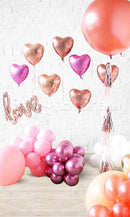 Rose Gold Mauve Pinkie Balloon Decor - Valentines Day Balloons delivery