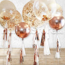RoseGold Confetti Balloon Set - 7Balloon