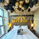 Elegant Party Party Set-up Balloon Package 40 Ceiling Balloons - Black & Gold