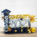Four Number Graduation Classic Balloon Arrangement PRE-ORDER 1DAY In Advance