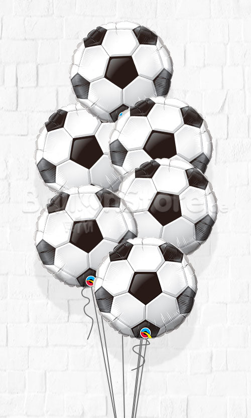 Soccer Balloon Bouquet - 6 Pcs. With Weight