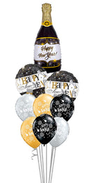 Champagne New Year Elegant Celebration Balloon Bouquet