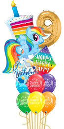 Any Number My Lil' Pony Rainbow Dash Colorful Birthday Big Balloon Bouquet